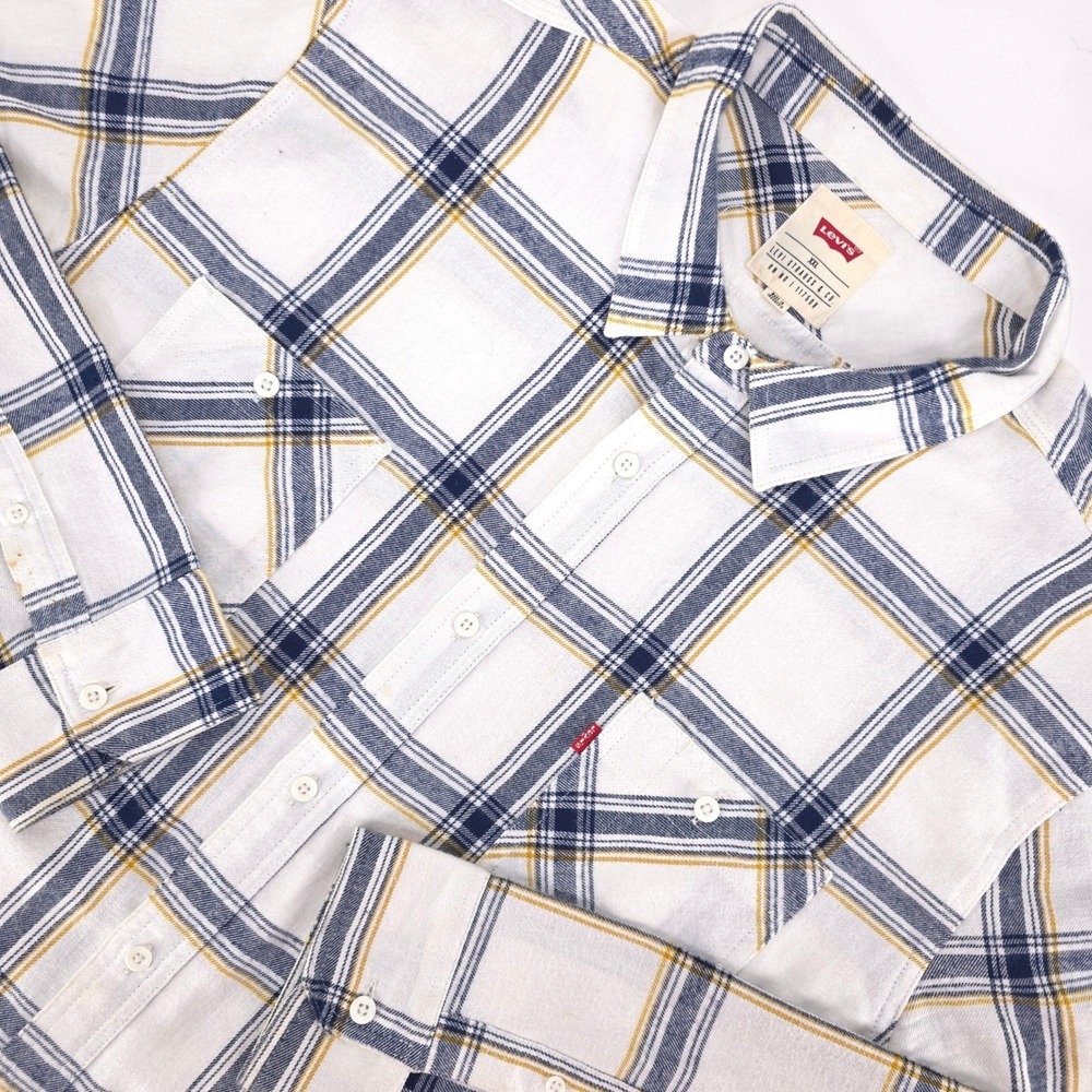 Levi's Plaid‎ Button-Down Shirt Mens XXL Workwear Flannel Heavyweight Gorpcore